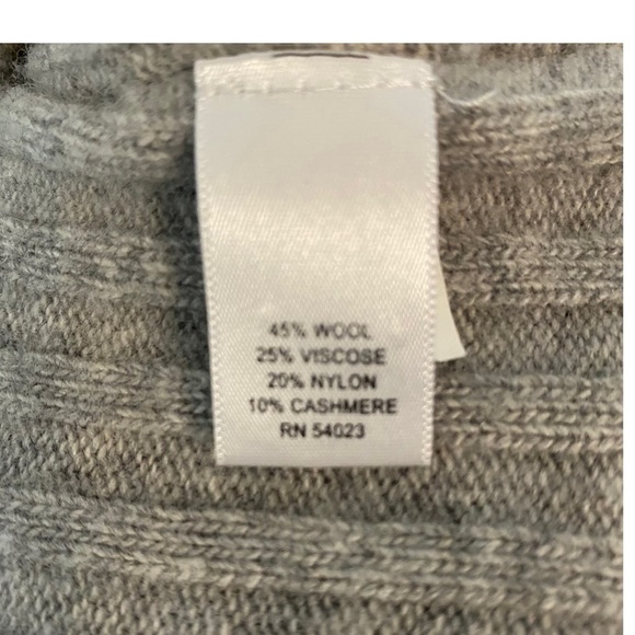 Banana Republic cashmere blend ribbed knit size M gray business casual - Picture 5 of 6